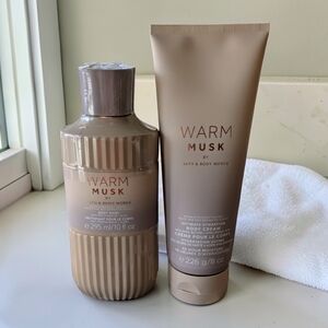 NEW Bath and Body Works Body Wash & Body Cream - Warm Musk